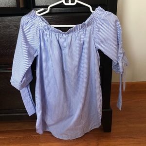 Blue off the shoulder french top